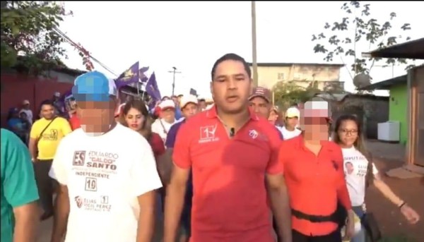 El diputado Elías Vigil, durante la campaña electoral en 2019. (Captura de pantalla del video) .