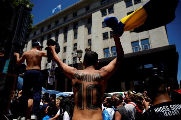 El último adiós a Maradona