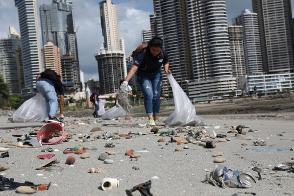 Limpieza de playa en la Cinta Costera