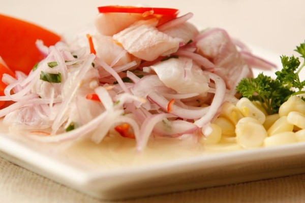 Ceviche peruano.