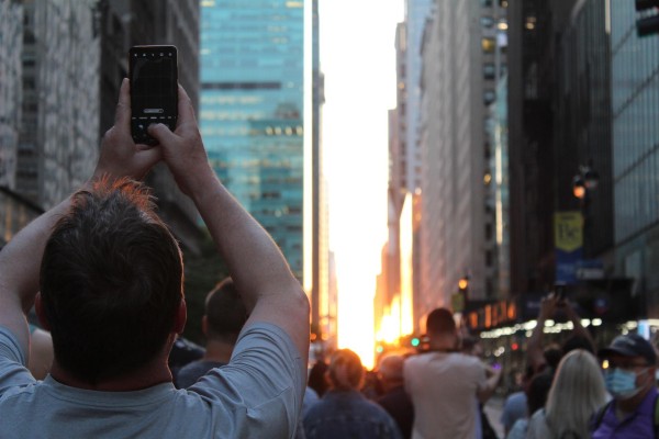El Manhattanhenge, la puesta de sol más fotografiada de Nueva York