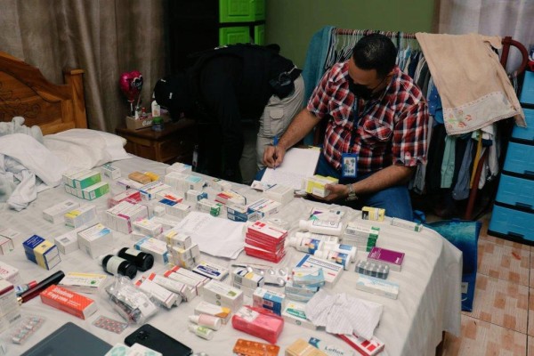 Medicamentos encontrados en el allanamiento de este 16 de septiembre de 2021