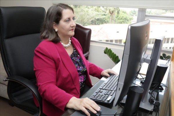 Angela Russo de Cedeño, vicepresidenta de la Corte Suprema de Justicia (CSJ) y magistrada presidenta de la Sala Primera de lo Civil.