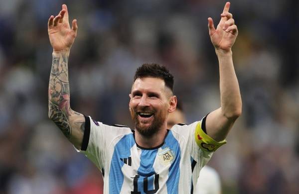 Lionel Messi celebrando su pase a la final.