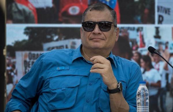 El expresidente de Ecuador, Rafael Correa, en Caracas, Venezuela, en una imagen de archivo.