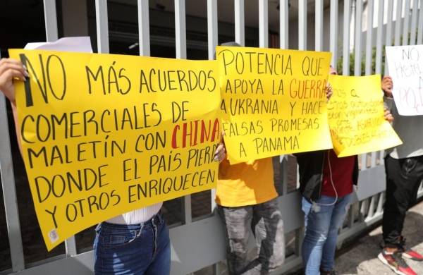 Protesta contra el TLC entre Panamá y China