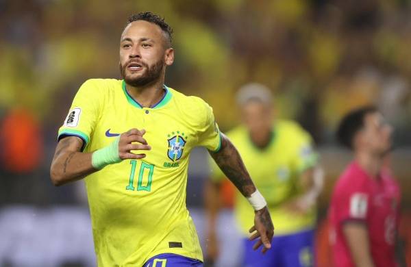 Neymar Jr. durante un partido con la selección de Brasil.
