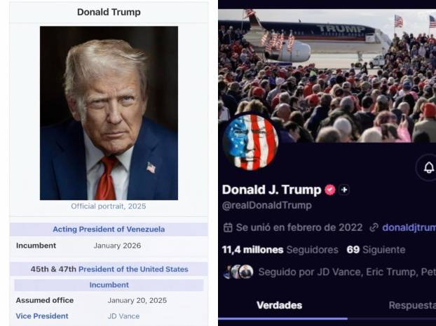 Trump publica imagen como ‘Presidente interino de Venezuela’ y desata reacciones