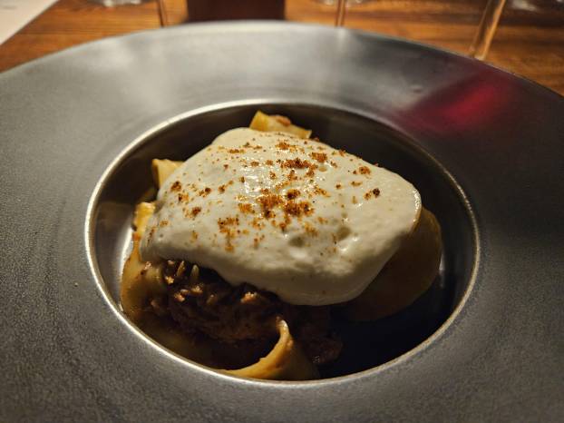 Papardelle de short rib.