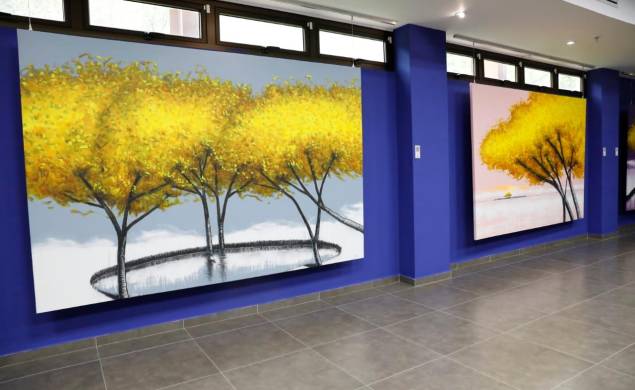 El guayacán es el centro en las obras de Vergara.