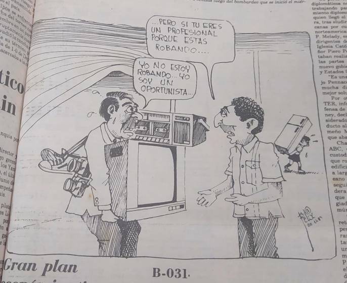 Caricatura del 27 de diciembre 1989