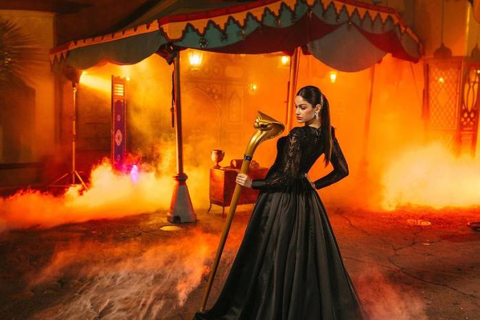 Vestido de novia inspirado en la villana de 'Aladdin'.