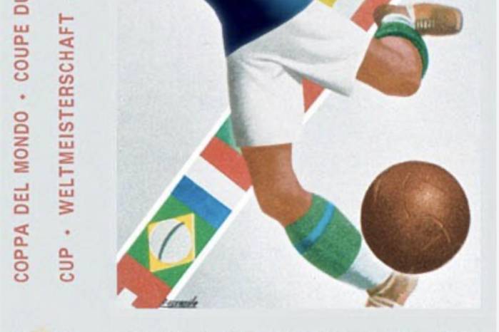 Poster oficial del torneo que acogerá Italia entre el 27 de mayo y el 10 de junio de 1934, cuya final disputaran Italia y Checoslovaquia.