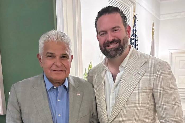 El presidente de la República José Raúl Mulino y el lobista José Félix Díaz.