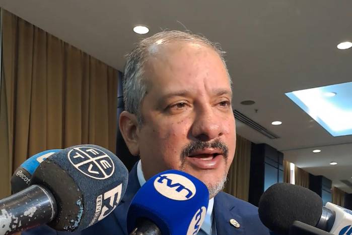 Jorge Herrera, presidente de la Asamblea, este jueves 11 de septiembre, en un evento de Fedecamaras.