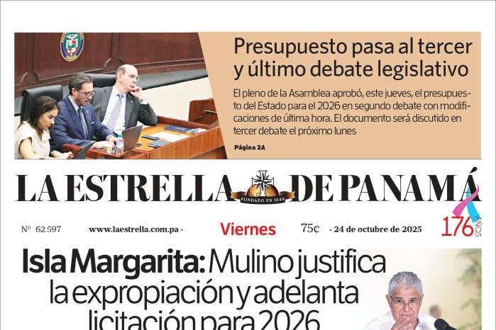 Portada del impreso del 24 de octubre de 2025