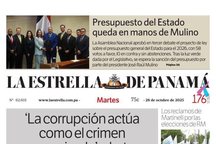 Portada del impreso del 28 de octubre de 2025