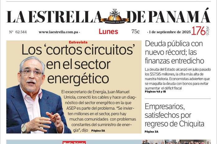 Portada del impreso del 1 de septiembre de 2025