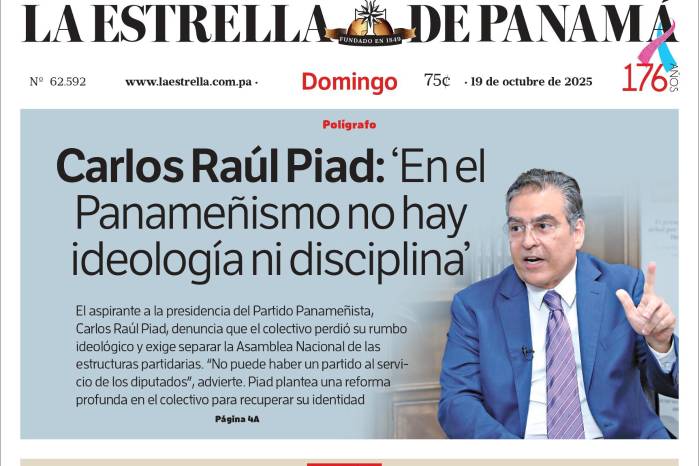 Portada del impreso del 19 de octubre de 2025