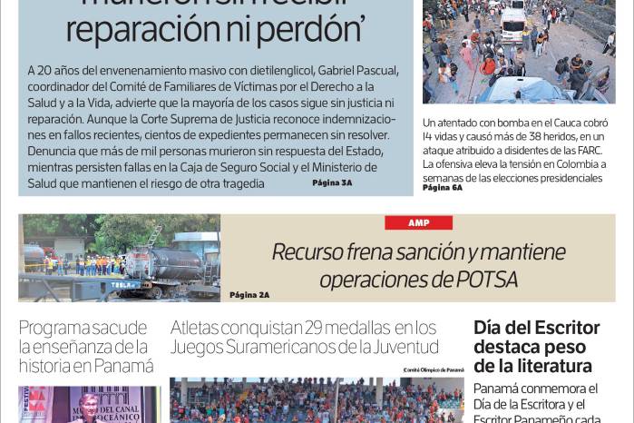 Portada del impreso del 26 de abril de 2026