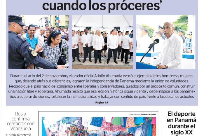 Portada del impreso del 3 de noviembre de 2025