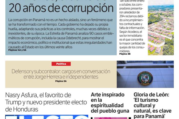 Portada del impreso del 26 de diciembre de 2025