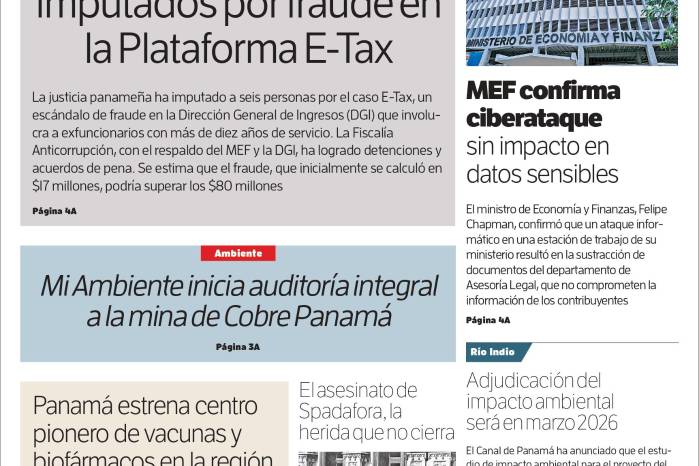 Portada del impreso del 13 de septiembre de 2025
