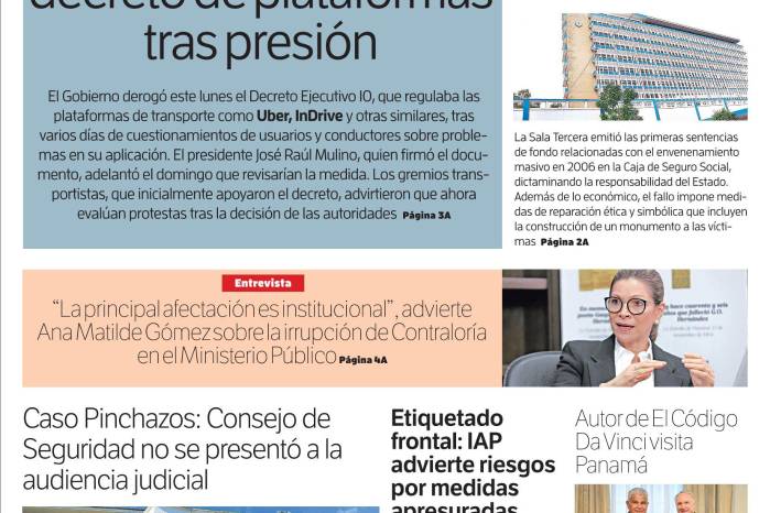 Portada del impreso del 21de abril de 2026