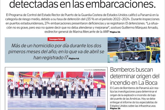 Portada del impreso del 13 de abril de 2026