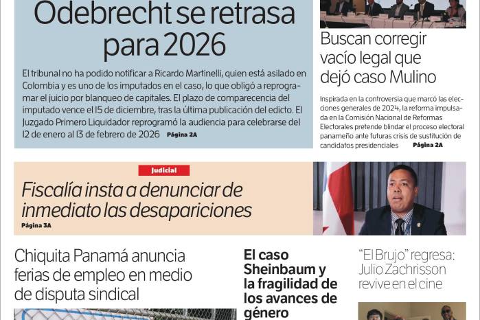 Portada del impreso del 8 de noviembre de 2025