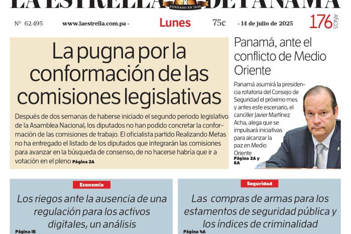 Portada del impreso del 14 de julio de 2025