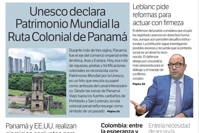 Portada del impreso de 13 de julio de 2025