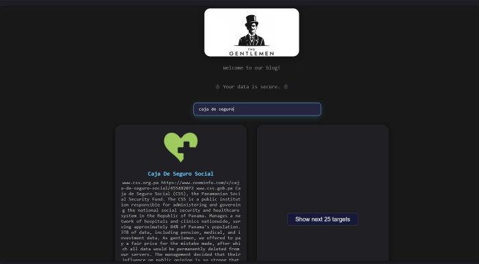 Captura de pantalla del sitio dónde se encuentra la información de los asegurados.