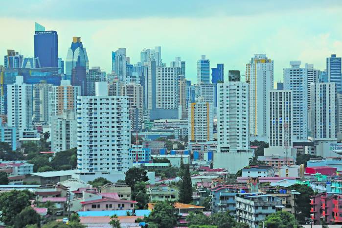 Empresas y edificios ubicados en el centro de la ciudad capital de Panamá.