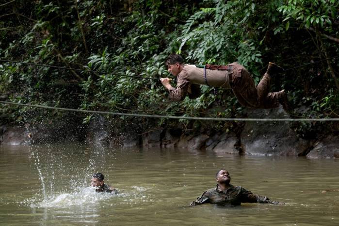 Tropas de EE.UU. entrenando en Panamá.