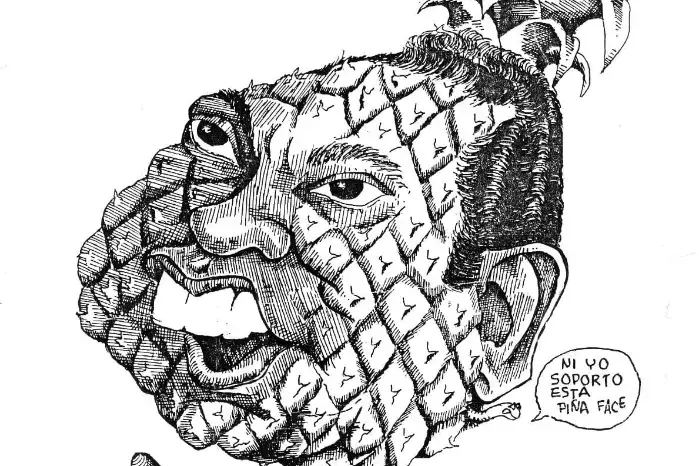 Félix Barrios creó la caricatura que sirvió de emblema para una de las camisetas que celebraron la invasión estadounidense de 1989.