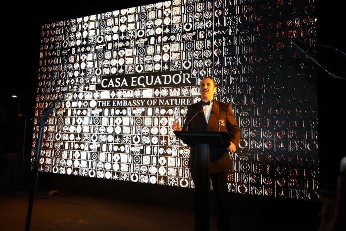 Luis Felipe Fernández-Salvador y Campodonico, VI Marqués de Lises, es visto durante la Gala del Imperio Natural, patrocinada por TEON (The Embassy of Nature) con motivo del regreso de la Formula 1 a Madrid en la sede de la Casa Ecuador, en Madrid.