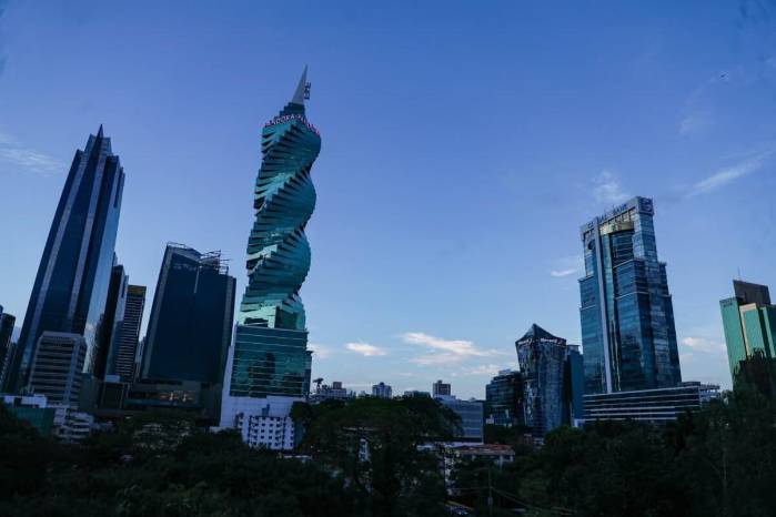 Vista panorámica del área bancaria de la ciudad de Panamá.