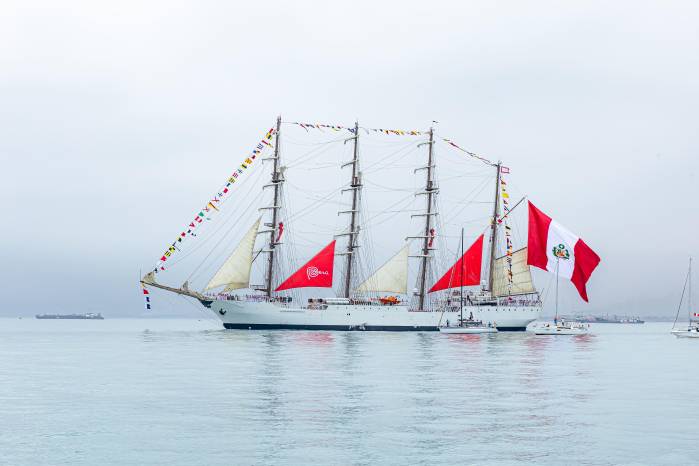 El Buque Escuela a Vela Buque Armada Peruana (B.A.P.) Unión llegará a la Terminal de Cruceros de Amado, el próximo 15 de octubre de 2025.