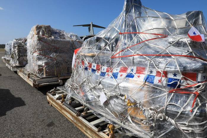 17 toneladas de ayuda humanitaria fueron entregadas ayer.