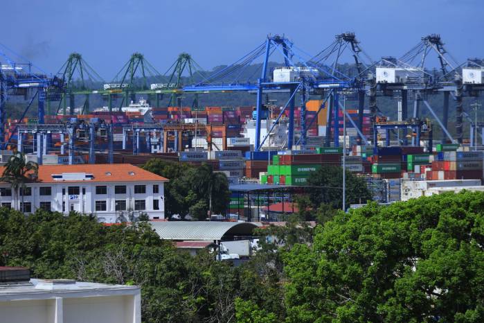 Vista de los puertos de Balboa, ubicado en la ciudad de Panamá.