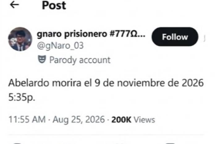Perfil de X publica amenaza de muerte contra el presidente Abelardo De La Espriella