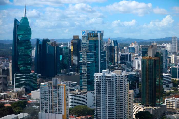 Vista de la zona bancaria de Panamá, ubicado en la ciudad capital, específicamente, en Calle 50.