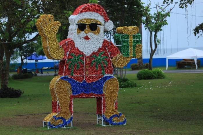 Decoración navideña en la ciudad capital.