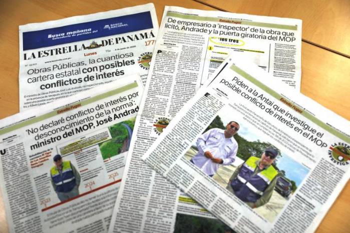 Publicaciones de La Estrella de Panamá que revelaron el posible conflicto de interés