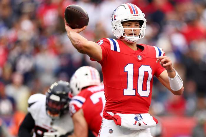 El jugador de los New England Patriots, Drake Maye.