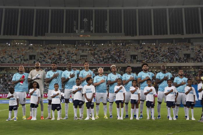 Jugadores de la selección de Panamá.