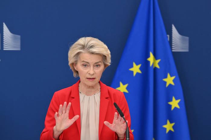 El pasado 10 de junio la presidenta de la Comisión Europea, Ursula von der Leyen, presentó el 18.º paquete de sanciones contra Rusia en la sede de la UE en Bruselas.