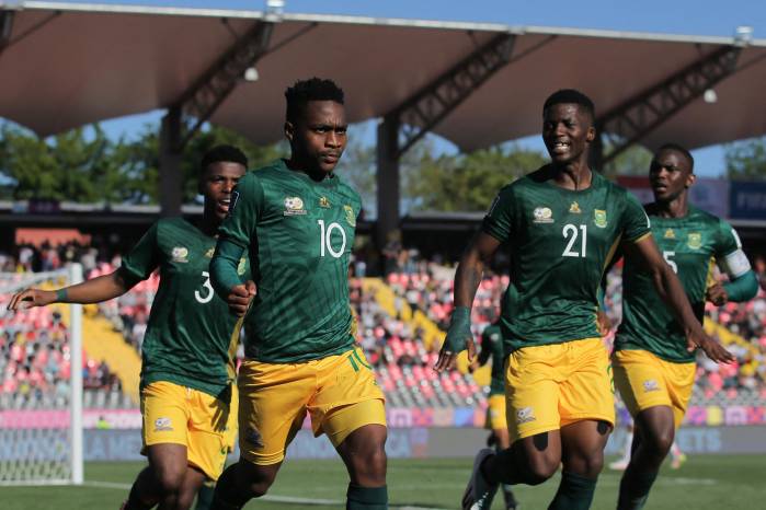 El jugador de la selección de Sudáfrica, Mfundo Vilakazi.