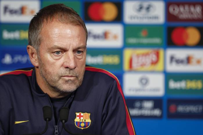 El entrenador del Barcelona, Hansi Flick.